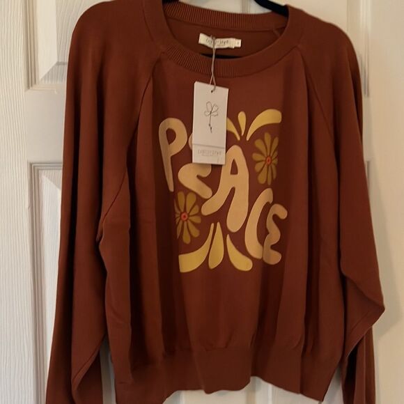Christy Dawn The Sonny x Sun Keep Rust Sweater Sweatshirt NWT Size Large - Picture 3 of 8